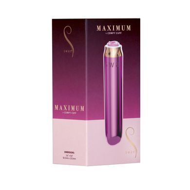 Вибропуля Swan Maximum + Comfy Cuff Pink, супермощная, разная интенсивность, силиконовая манжета SO8904 фото