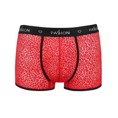 Мужские прозрачные боксеры Passion 046 SHORT PARKER XXL/XXXL Red, сетка, под леопард SO7611 фото
