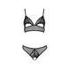 Комплект из браллета с ажурным лифом и открытыми трусиками Passion CHRISTA SET Open Bra S/M black SO5760 фото 3