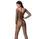 Бодистокинг Passion BS068 black, комбинезон, крупная сетка, длинный рукав PBS068B фото 2
