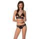 Комплект из браллета с ажурным лифом и открытыми трусиками Passion CHRISTA SET Open Bra S/M black SO5760 фото 1