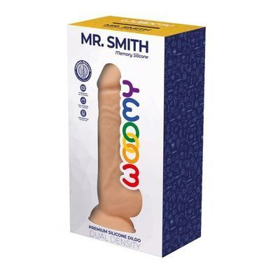 Силиконовый фаллоимитатор Wooomy Mr.Smith, термореактивный, с присоской, длина 17,5, диаметр 3,3 см SO7400 фото