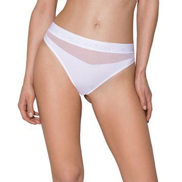 Трусики с прозрачной вставкой Passion PS006 PANTIES M, white SO4236 фото