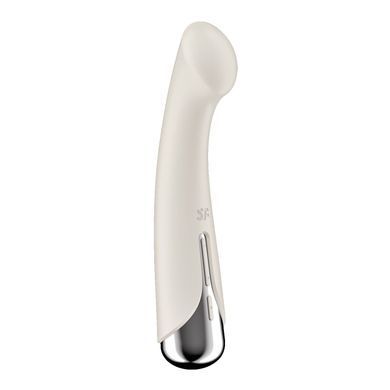 Вібратор з ротацією Satisfyer Spinning G-Spot 1 Beige, плоский майданчик для стимуляції точки G SX0557 фото