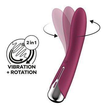Вібратор точки G з обертанням Satisfyer Spinning Vibe 1 Red, 2 мотори SX0558 фото
