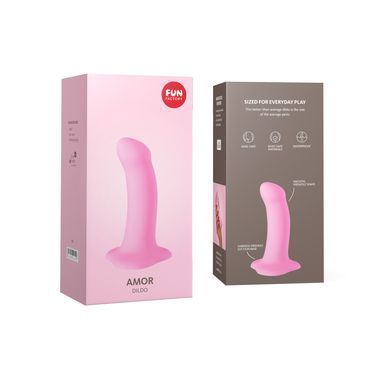Фалоімітатор Fun Factory AMOR, рожевий, довжина 14,6 см, діаметр 3,7 см, вигнутий SX0984 фото