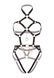 Портупея-тедді з екошкіри Leg Avenue Heart ring harness teddy S, Black, підвіска-сердечко, ланцюги SO8563 фото 5