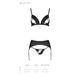 Комплект из эко-кожи Passion MILEY SET S/M, black, трусики, бюстгальтер, пояс для чулок SO5772 фото 5
