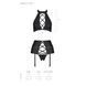 Комплект з еко-шкіри імітація шнурівки Passion NANCY SET XXL/XXXL black топ трусики пояс для панчіх SO5375 фото 5