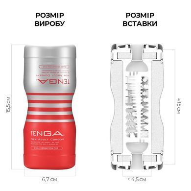 Мастурбатор Tenga Dual Sensation Cup двосторонній, із двома незалежними каналами SO4548 фото