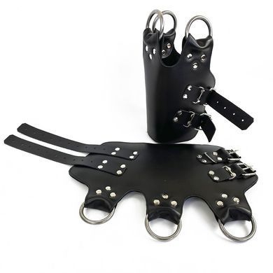 Поножи-манжеты для подвеса за ноги Art of Sex &ndash; Leg Cuffs For Suspension, черные, натуральная кожа SO5182 фото