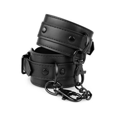 Поножи Bedroom Fantasies: Faux Leather Ankle Cuffs, черные SO8804 фото