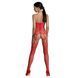 Бодістокінг Passion ECO BS002 red, з доступом, імітація підв&rsquo;язок, абстрактний малюнок SO7069 фото 2