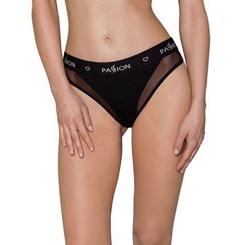 Трусики с прозрачной вставкой Passion PS002 PANTIES M, black SO4192 фото
