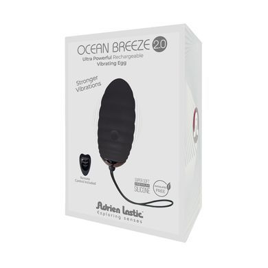 Виброяйцо Adrien Lastic Ocean Breeze 2.0 Black, пульт ДУ, очень мощный мотор, 10 виброрежимов SO7030 фото