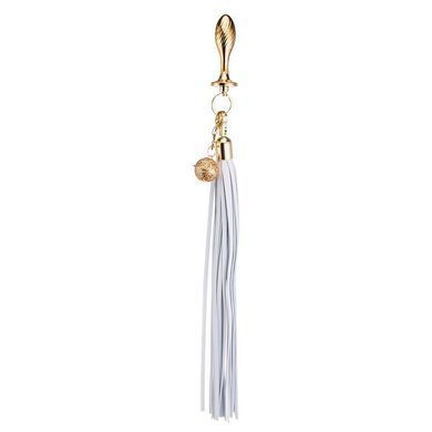 Металлическая анальная пробка Хвост пони LOCKINK SEVANDA White Pony-Tail Anal Pear-shape Plug SX0869 фото