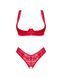 Комплект белья Obsessive Lacelove cupless 2-pcs set M/L Red, открытый доступ, открытая грудь SO8653 фото 3