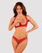 Комплект белья Obsessive Lacelove cupless 2-pcs set M/L Red, открытый доступ, открытая грудь SO8653 фото 1