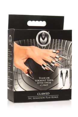 Набор колец с когтями Master Series Five-Piece Sensation Claw Rings - Silver SX1191 фото
