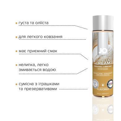 Смазка на водной основе JO H2O &mdash; Vanilla Cream (120 мл) без сахара, растительный глицерин SO1778 фото