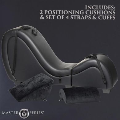 Секс-крісло з подушками Master Series Kinky Sex Lounge with Cushions - Black SX1192 фото