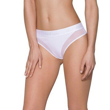 Трусики с прозрачной вставкой Passion PS002 PANTIES L, white SO4195 фото