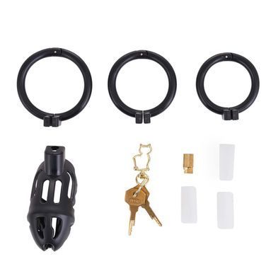 Клітка для пеніса LOCKINK SEVANDA Plastic Penis Chastity Cage - Black SX0872 фото