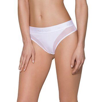 Трусики с прозрачной вставкой Passion PS002 PANTIES M, white SO4196 фото