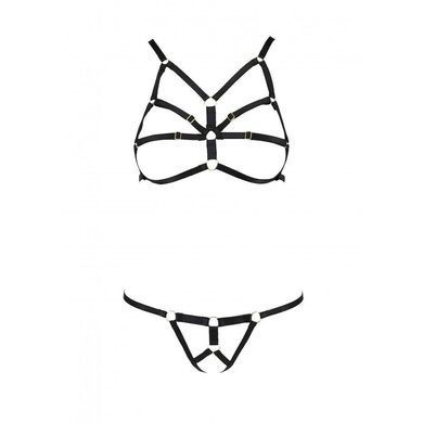 Комплект белья из стреп Passion Exclusive ARMANDA SET L/XL, black SO6374 фото