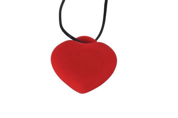 Мінівібратор &laquo;Сердечко&raquo; FairyGasm PleasureStone red, 9 режимів, на шнурку SX0645 фото