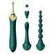 Мультифункциональный вибратор Zalo &mdash; Bess 2 Turquoise Green, 4 насадки, подогрев SO8238 фото 1