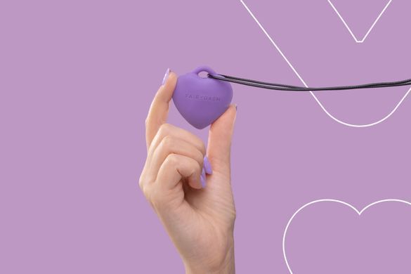 Мінівібратор &laquo;Сердечко&raquo; FairyGasm PleasureStone violet, 9 режимів, на шнурку SX0646 фото