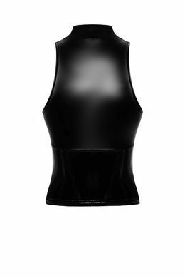 Топ Noir Handmade F324 Glam wetlook top with vinyl corset - S SX0375 фото