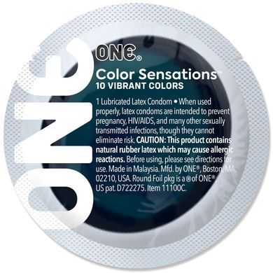 Презерватив ONE Color Sensations - ONE is the corner pocket (Black) 1 шт SX0764 фото