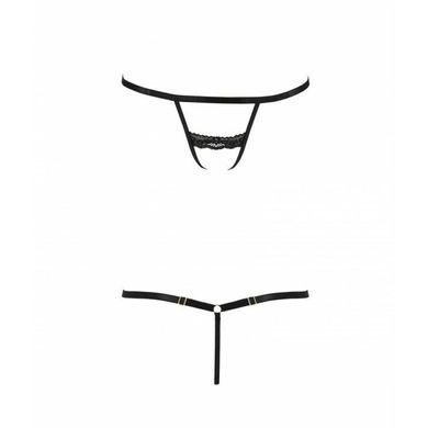 Трусики-стрепы Passion Exclusive SHELLY THONG XXL/XXXL, black SO6422 фото
