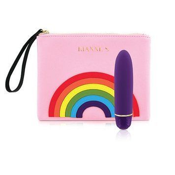 Вибропуля RIANNE S &ndash; Classique Vibe мини-вибратор на 7 режимов, чехол-косметичка Pride Deep Purple SO3861 фото