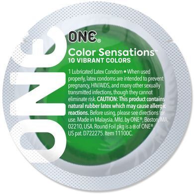Презерватив ONE Color Sensations - ONE with nature (Emerald) 1 шт SX0766 фото