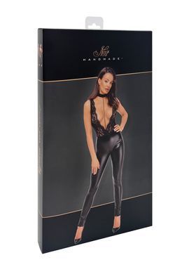 Комбінезон Noir Handmade F298 Libido Deep-V catsuit with collar and pearl chain - XXL SX0229 фото