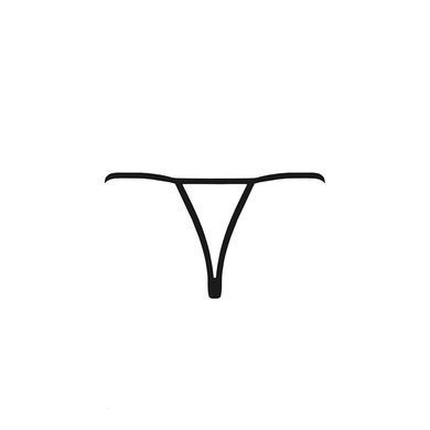 Трусики кружевные с доступом Passion Exclusive VIOLANTE THONG L/XL, black PS24301 фото