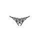 Трусики кружевные с доступом Passion Exclusive VIOLANTE THONG L/XL, black PS24301 фото 5