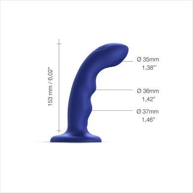 Насадка для страпона с двойной точечной пульсацией Strap-On-Me TAPPING DILDO WAVE &ndash; NIGHT BLUE, М SO9621 фото