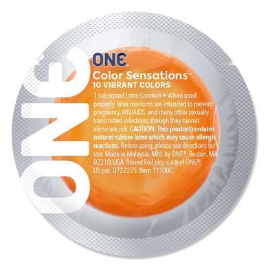 Презерватив ONE Color Sensations - ONE trip tot cloud nine (Orange) 1 шт SX0771 фото