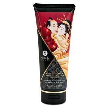Съедобный массажный крем Shunga Kissable Massage Cream &ndash; Sparkling Strawberry Wine (200 мл) SO2506 фото
