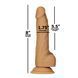 Фаллоимитатор ADDICTION Dual Density Silicone Dildo Caramel 8&Prime;, присоска, диаметр 4,3 см, вибропуля SO8243 фото 4