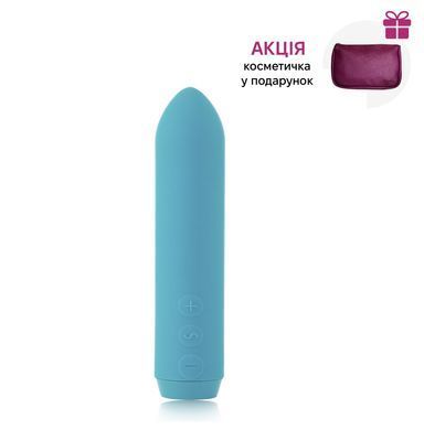 Мінівібратор Je Joue - Classic Bullet Vibrator Teal з глибокою вібрацією і фіксацією на палець SO3030 фото