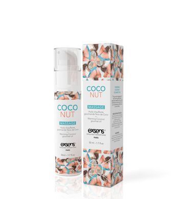 Массажное масло EXSENS Coconut 50мл разогревающее, без сахара, без парабенов, съедобное SO2358 фото