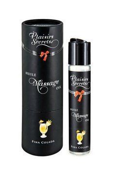 Масажна олія Plaisirs Secrets Pina Colada (59 мл) з афродизіаками, їстівна, подарункове паковання SO1841 фото