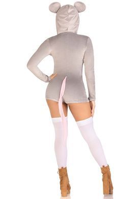 Комбинезон-костюм мышки Leg Avenue Comfy Mouse XS, с капюшоном SO9220 фото