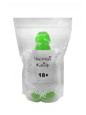Крафтовое мыло-член с присоской Чистий Кайф Green size XL, натуральное SO2765 фото