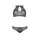 Комплект: бра, трусики з ажурним декором та відкритим кроком Passion URSULA SET L/XL, black SO5841 фото 3
